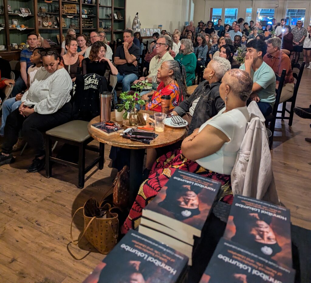 A Photo of the audience at Tough Cookie Bakery.